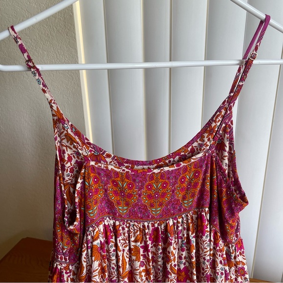 Natural Life Gigi Midi Dress Pink Orange Floral Size S - Picture 10 of 15